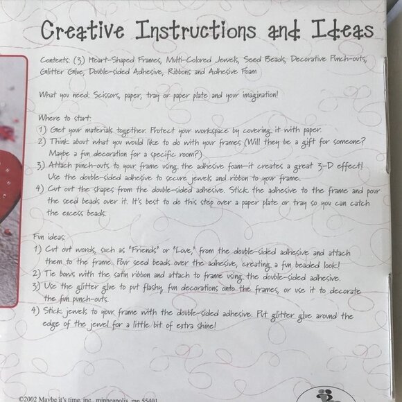 Valentines Craft Kits 2 Mini Gift Boxes Kits & 1 Picture Frame Kit - Picture 5 of 7